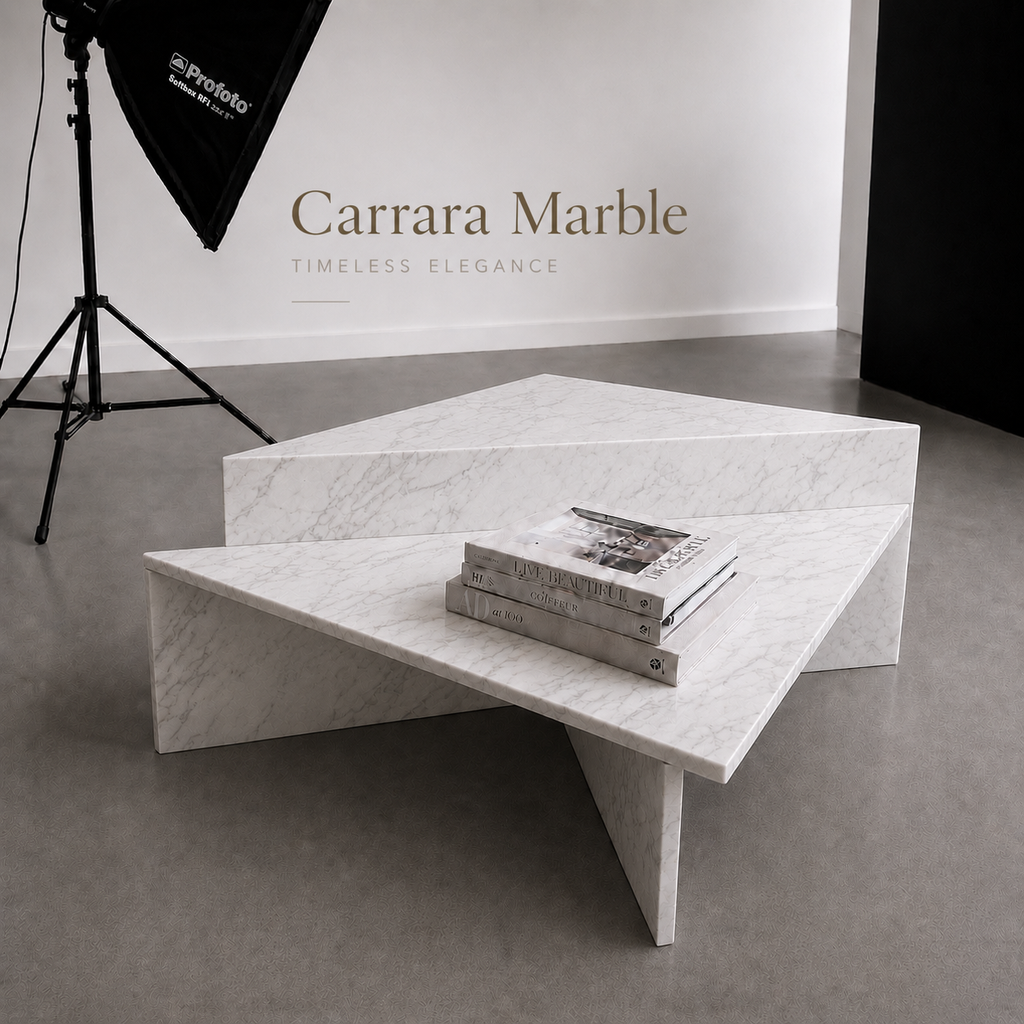 Prism Sculptural Marble Coffee Table