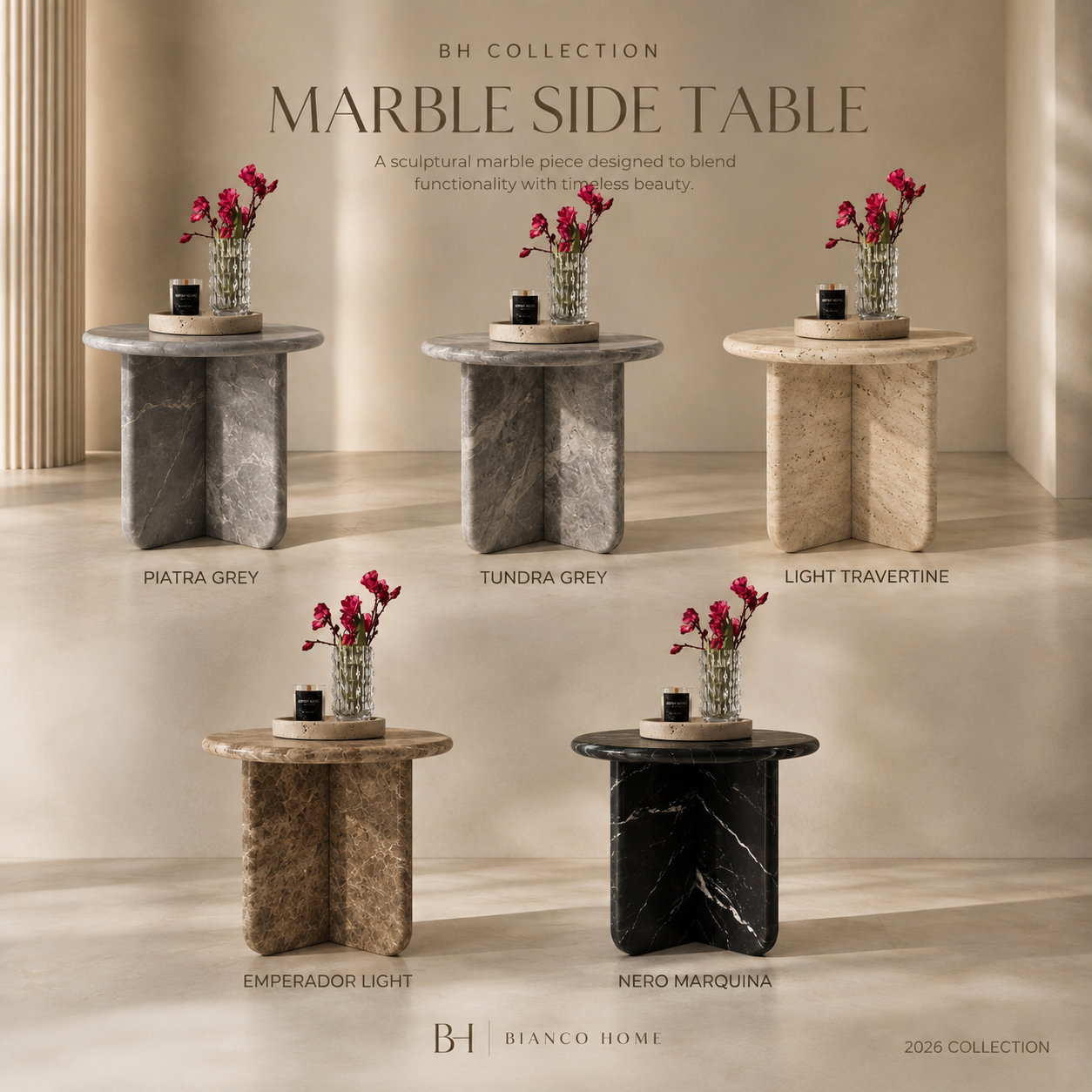 MARBLE SIDE TABLES