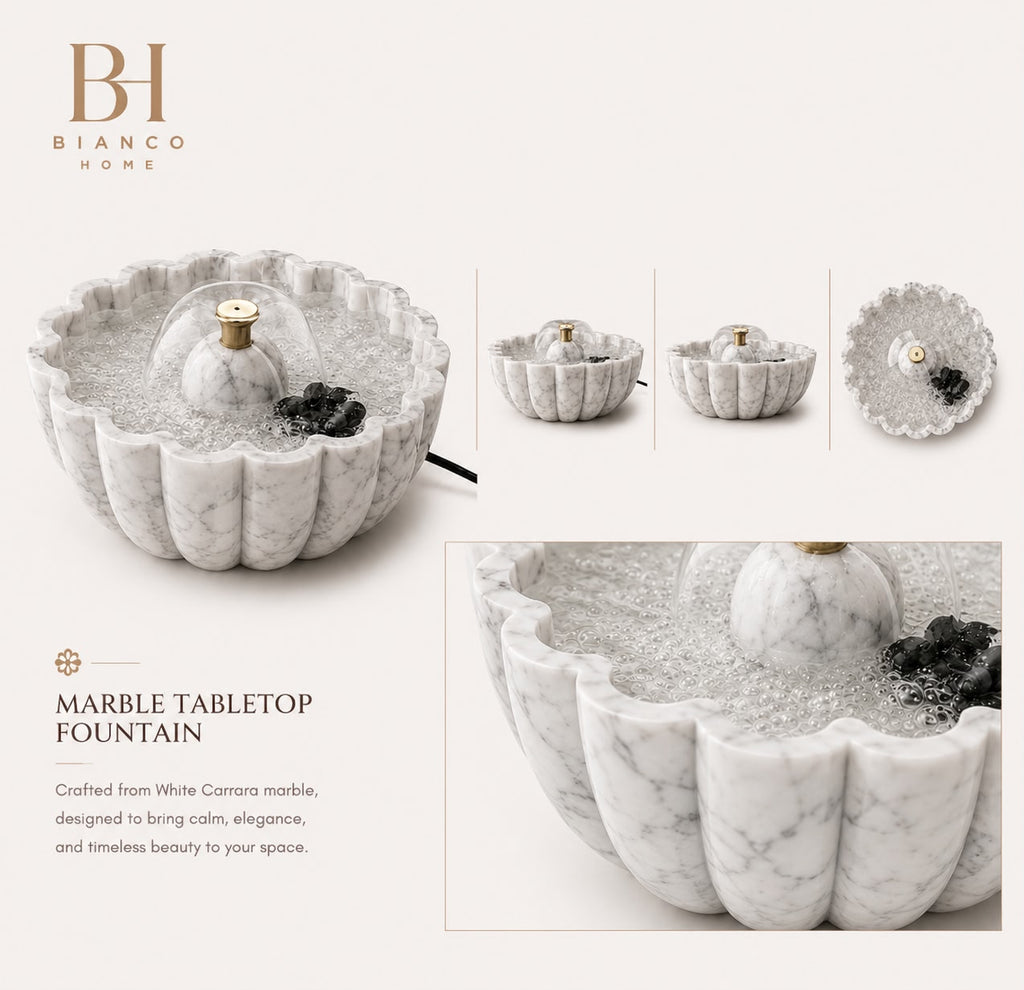 Rosso Levanto Marble Tabletop Fountain