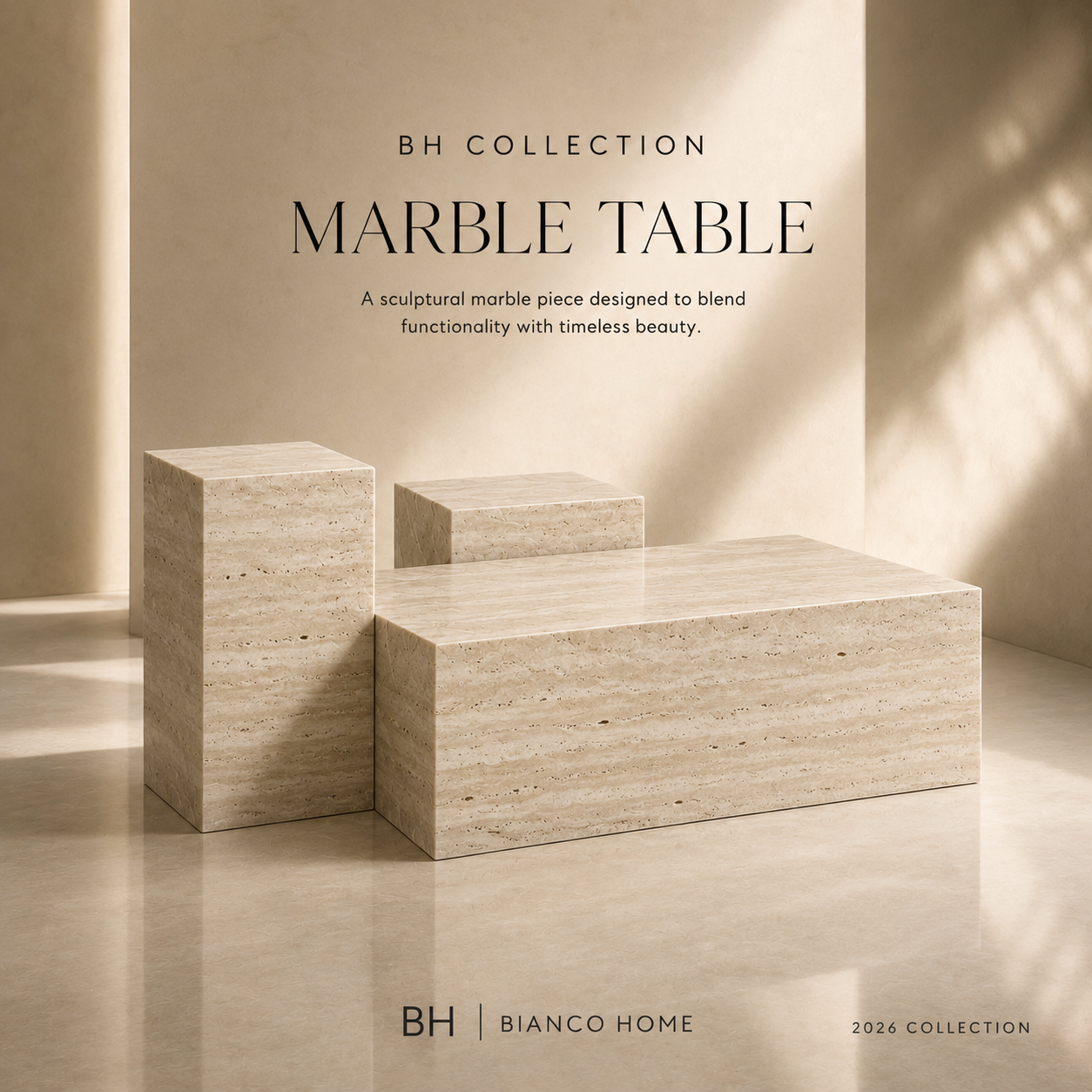 Set of 3 Marble Tables