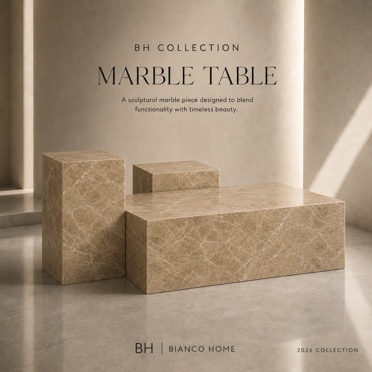 Set of 3 Marble Tables