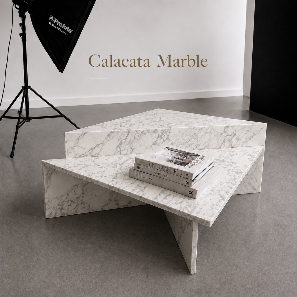Prism Sculptural Marble Coffee Table