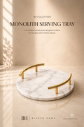 The Monolith Circular Marble Serving Tray