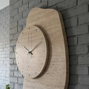 Eclipse Sculptural Marble Wall Clock