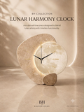 Lunar Harmony Sculptural Marble Clock