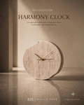 Monolith Sculptural Travertine Marble Clock