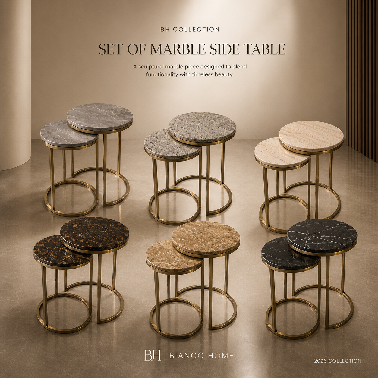 SET OF TWO SIDE TABLES