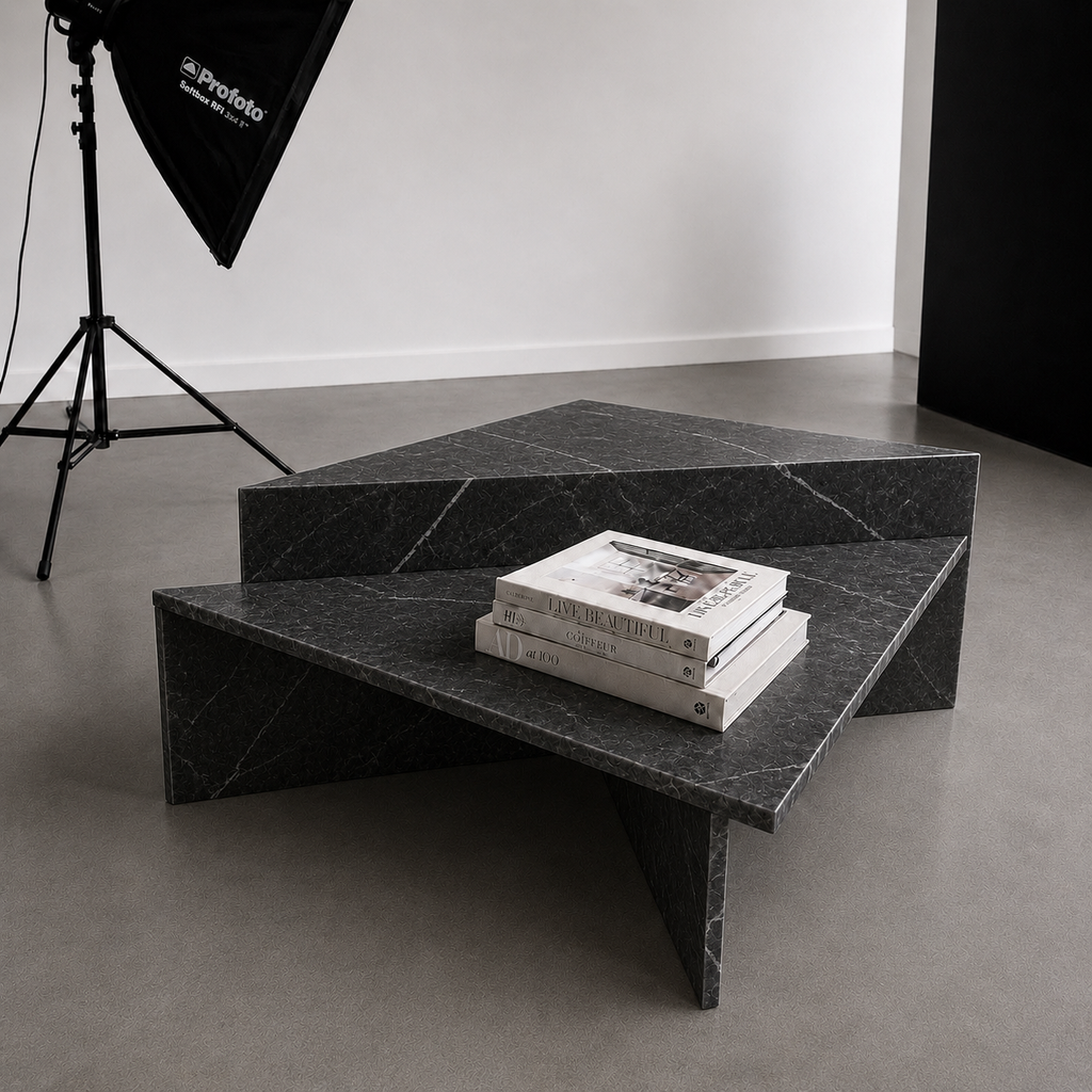 Prism Sculptural Marble Coffee Table