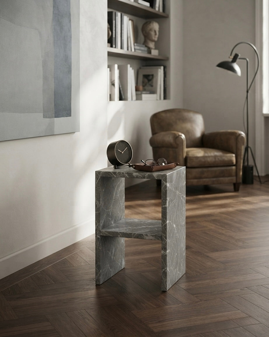 Monolith Luxury Marble Side Table