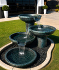 Emerald Oasis 4-Tier Marble Fountain