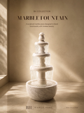 The Monolith Tiered White Marble Fountain