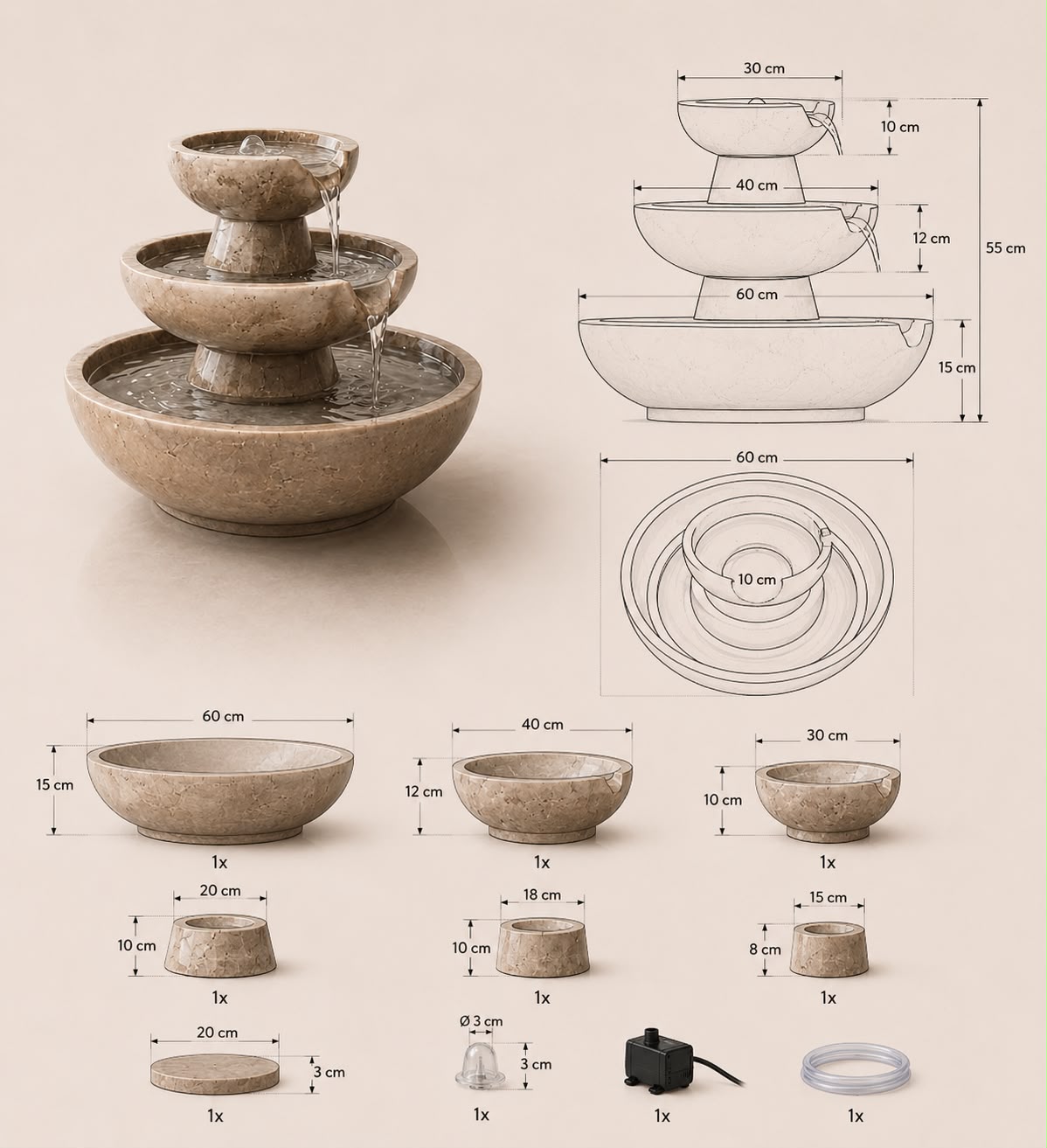 Monolith Marble Fountain