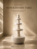 The Monolith Tiered White Marble Fountain
